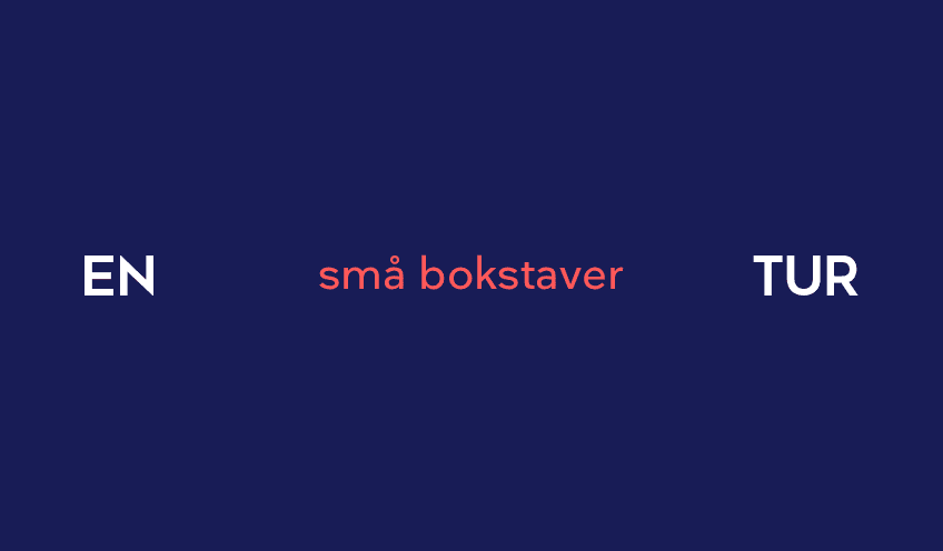 Sammenslått Entur-logo med små bokstaver imellom